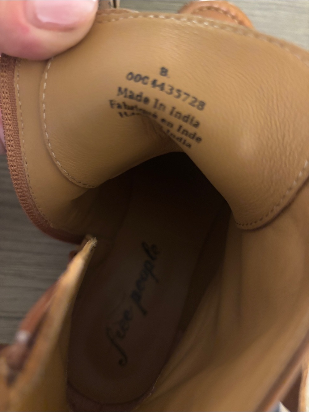 Free People Tan Double-Buckle Combat Boots - Picture 2 of 5